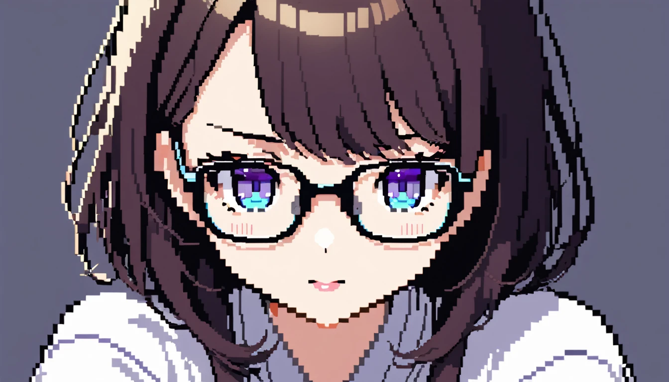 Chibikawa、beautiful girl、Glasses、8bit