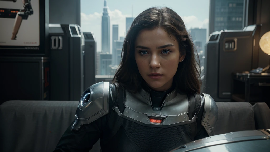 Best quality, full height. 16K. UHD, masterpiece, ultra-realistic detail. Dynamic plot. Hyperrealism. Perfect anatomy. Photorealism. Thematic background.
Robot 4U.
epic scene, movie poster,