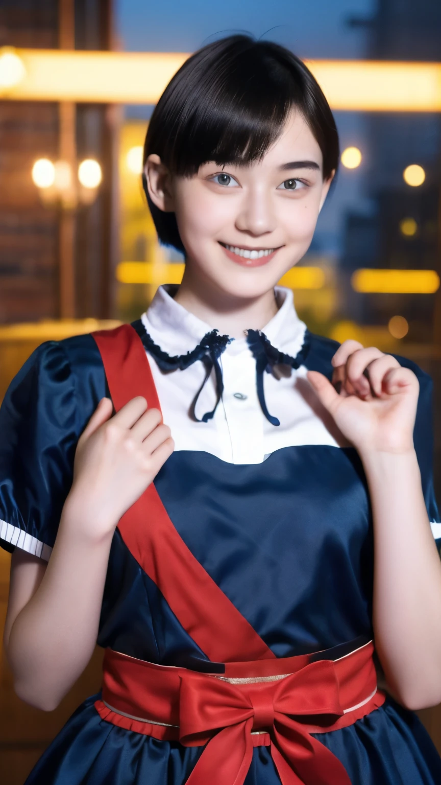 248 (An 18-year-old female and an 18-year-old male), (short hair),kind, lipstick, Finnish national costume, smile