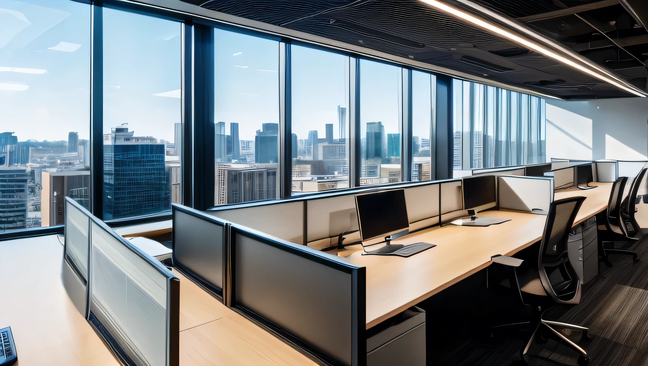 8k, super detailed, picture of an openspace full of offices, no humans