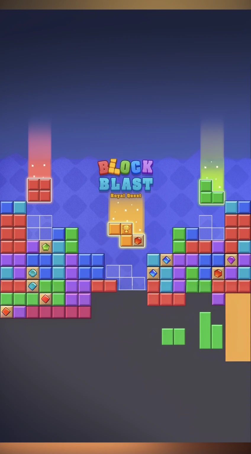 tetris-like game interface with more colorful blocks