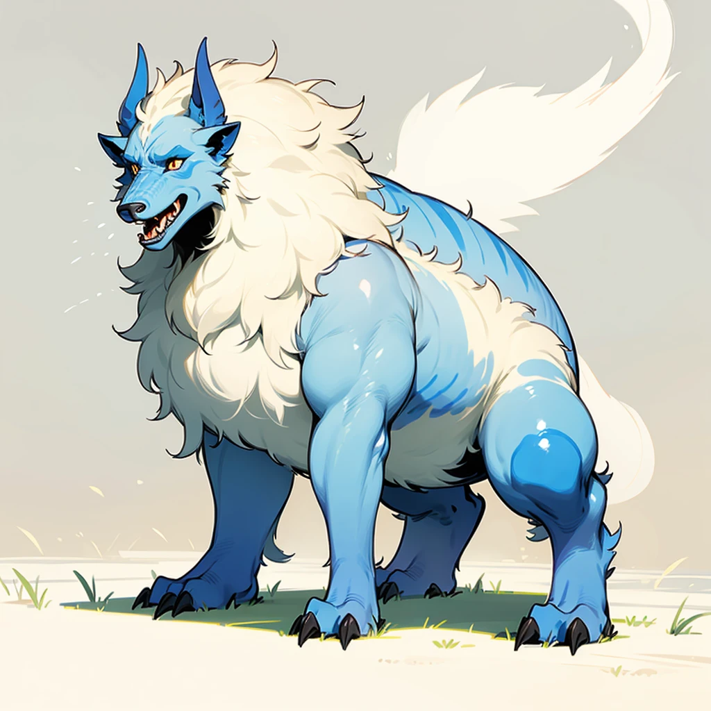 (Transformed into a more majestic beast but still with the same skin color and the same characteristics), Grassroots, no background