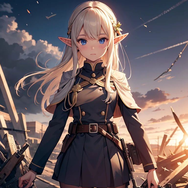 masterpiece, Highest quality, One girl, View your viewers, one piece,, Nami OP, , School, School desk,, alone,  、Elf、10 years old、uniform、sake、Sex