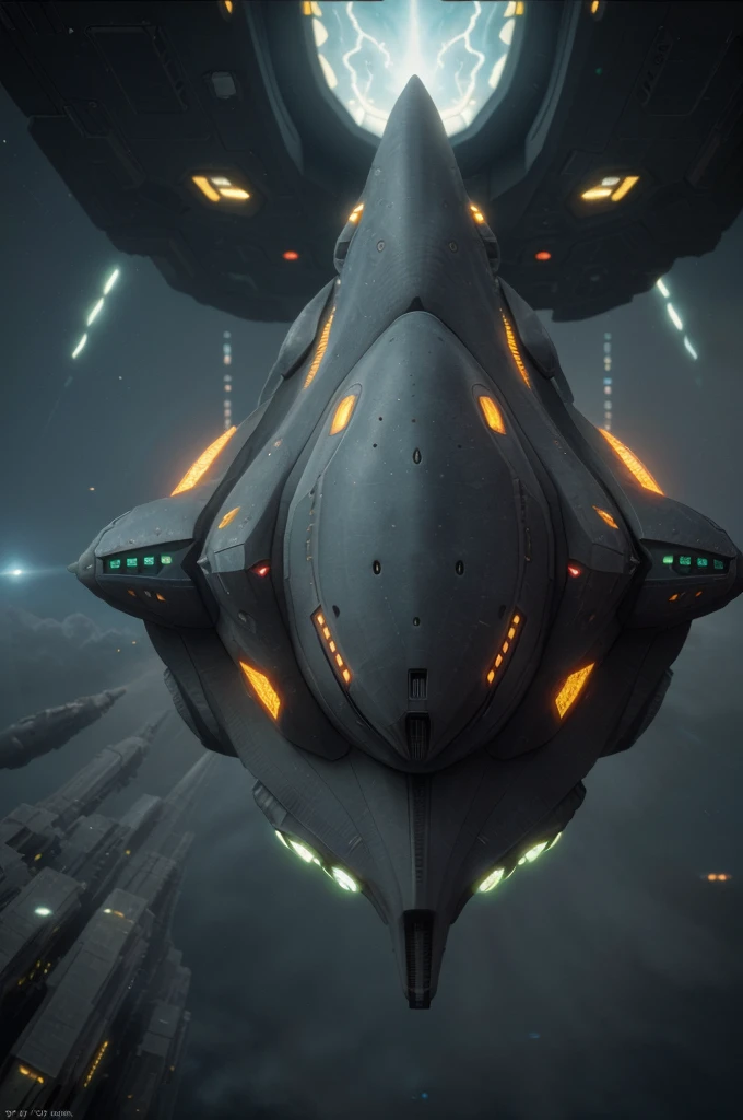  image Stingray spaceship Biomechanical technology, photorealistic image, geometricize the solid, Moder geometry Technology of the future Fantasy city,geometricize the solid, black polished armor, looks like a dragonfly and a stingray, looks like Limulus Polyphemus, slightly geometric shapes looks like a space shuttle Stingray spaceship Flying in the sky, visible pilot's cockpit, Mechanical city destroyed by war, smoke can be seen, smoke clouds, colors as in paintings , Cyberpunk, Starship, Interstellar, Alien, Mechanical NURBS SURFACE spaceship, science-fiction horror, intricate details, high contrast, inspire h. R. Giger, a ship resembling mites, has elements inspired by Limulus polyphemus, modified Limulus polyphemus . Photorealistic render Octane apply an HDR color map add some color add plasma thrusters