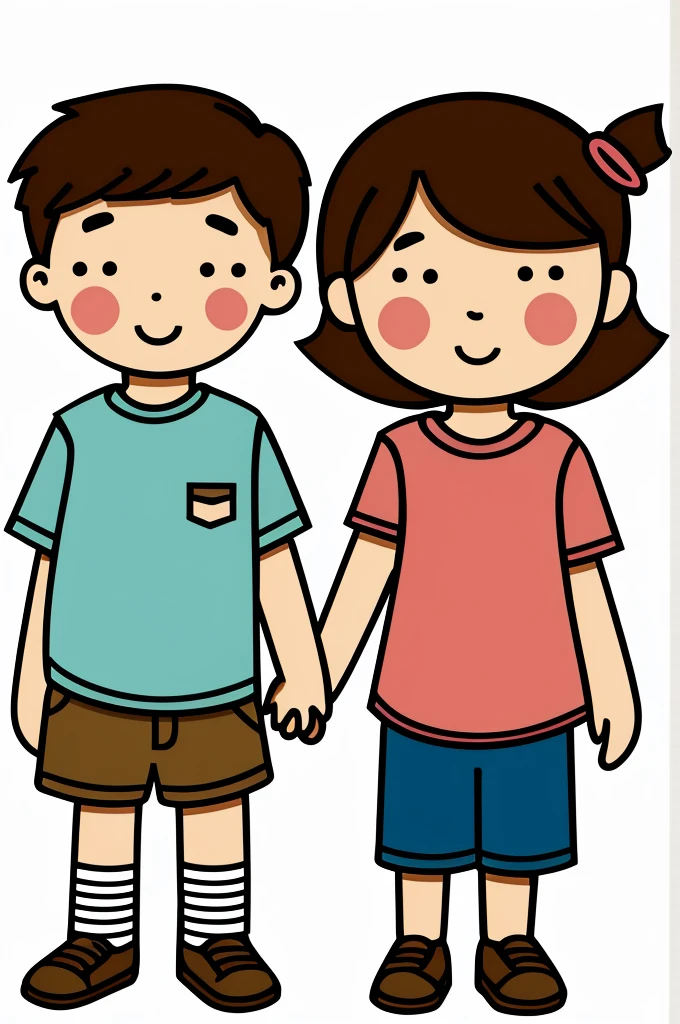 boy and girl cute clipart 