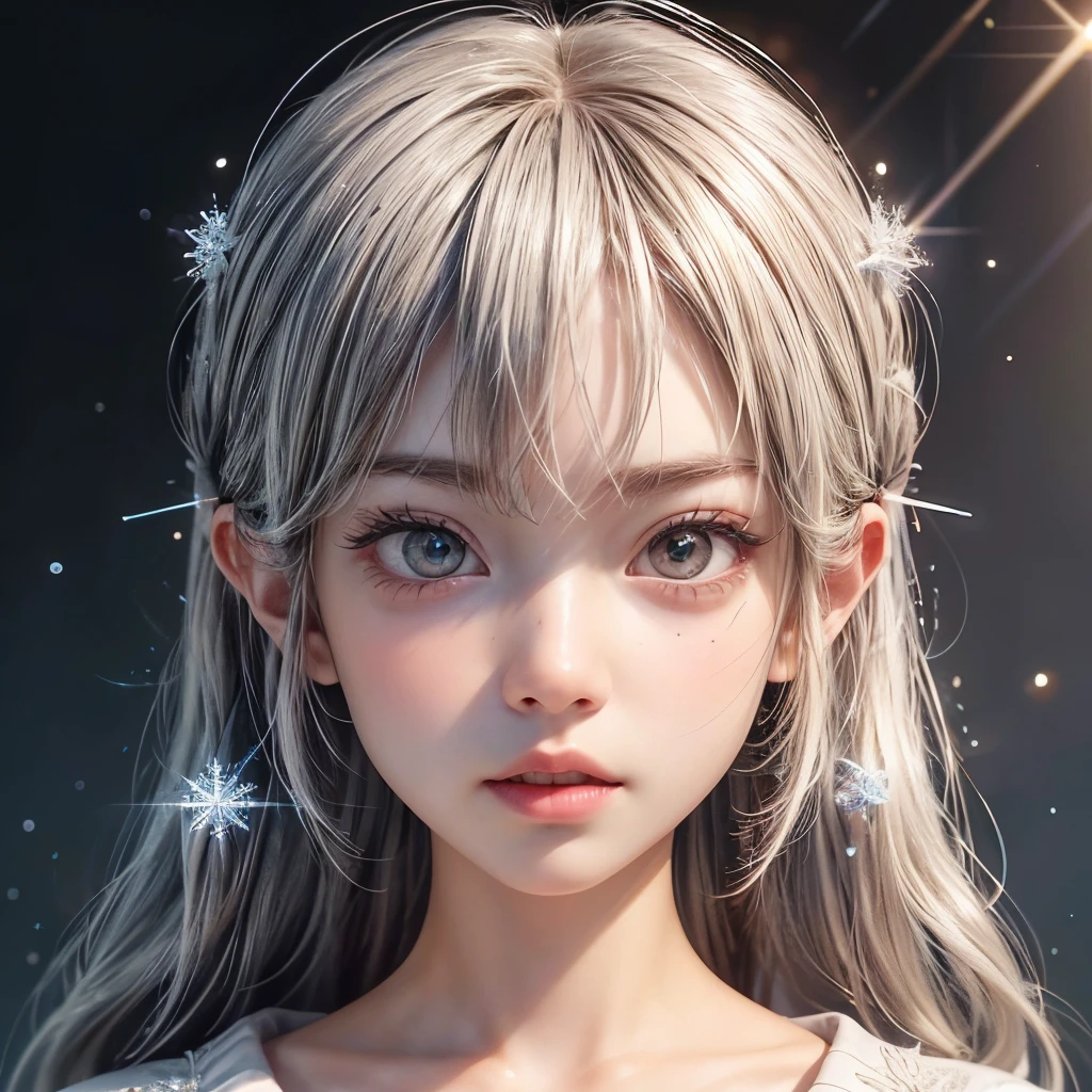 High-level UltraDetailed Wallpaper, 8K Masterpiece TopQuality, Absurd Detailed CommercialPhoto, PerfectLighting, Extremely detailed (((The personifying " Jack Frost " as a TinyGirl))), MysticSight, Absurd, Primitive, Tyndall Effect Scattering, (StudioGray background with (Overflowing oodles Dazzling RainbowColorParticles BokeH)), (Assfocus RoundlyButts), (Exposed:0.4) NSFW  BREAK  (Acutance:0.88) (NOGIZAKA FaceVariations) Extremely Detailed very KAWAII face variations, Childish PerfectAnatomy, CaptivatingGaze ElaboratePupils Detailed Eyes (SparklingHighlights:1.28), (VoluminousLong Eyelashes:0.88), GlossyRED Lips with BeautifulDetails, Rosy Cheeks, Radiant PearlSkin with clear transparency, Glowing DowneyHair, { (Dynamic LifeLike expressions:1.6) | (:d) } . (large eyes:-1) .