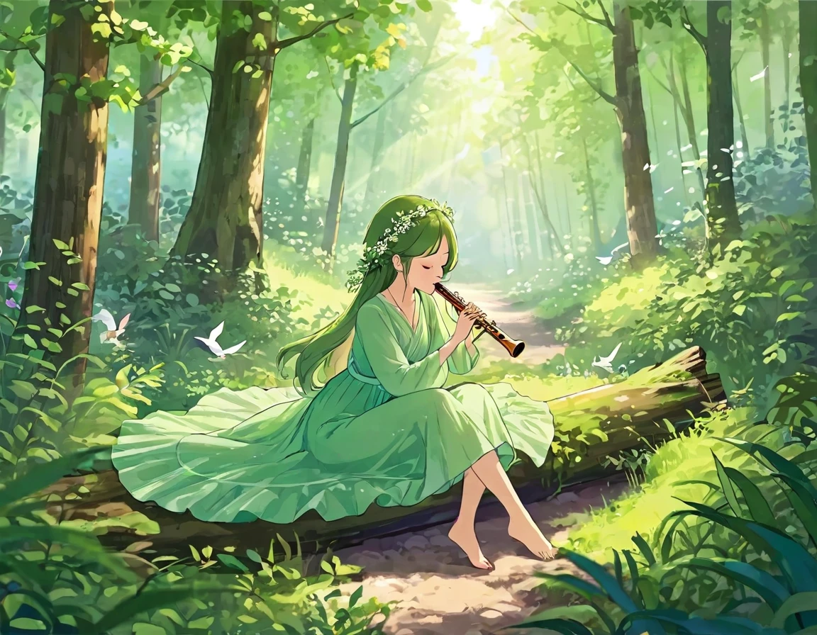 Nature Sounds, Flute, Deep Breathing, Relaxation, In the Forest, Gentle Breeze, Birdsong,sleep