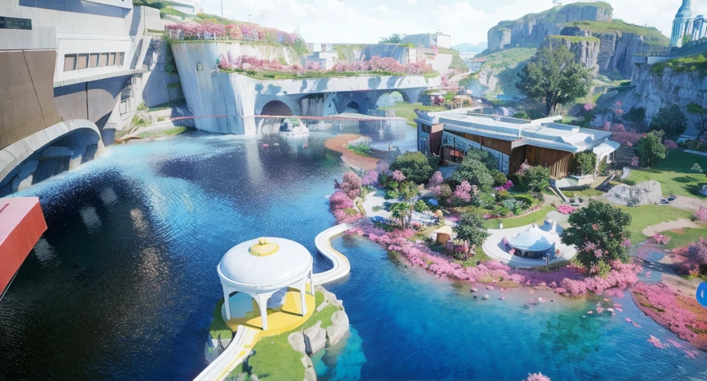 Cartoon,The world of desserts,Pink plants,Realism