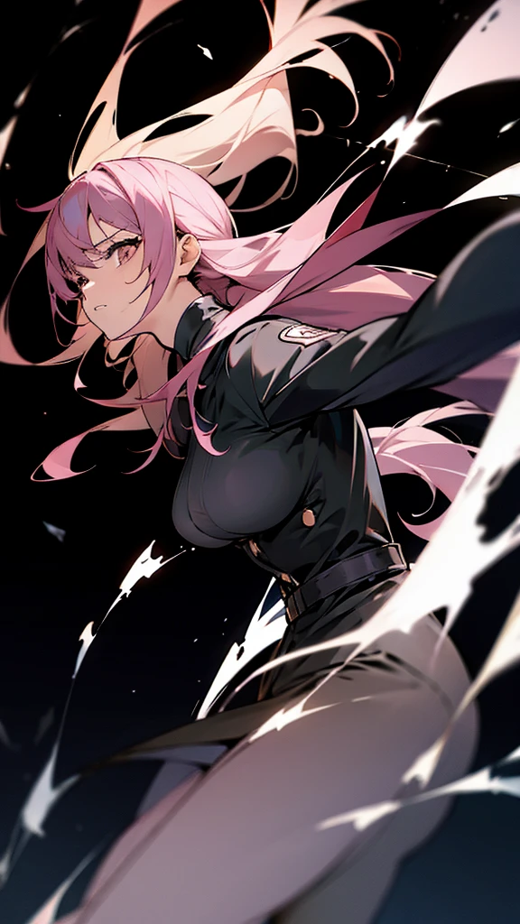 Anime women with pitch black background