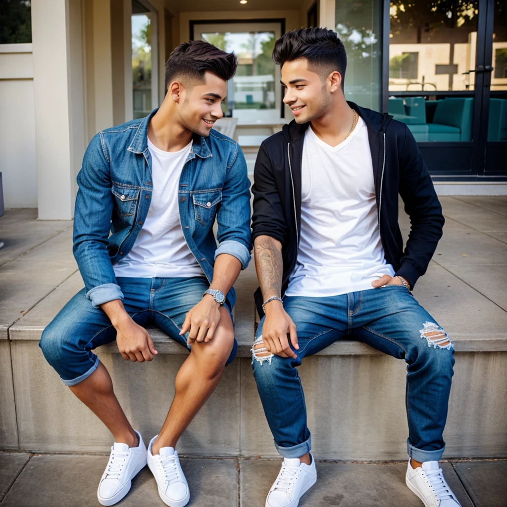Cute young guys pair