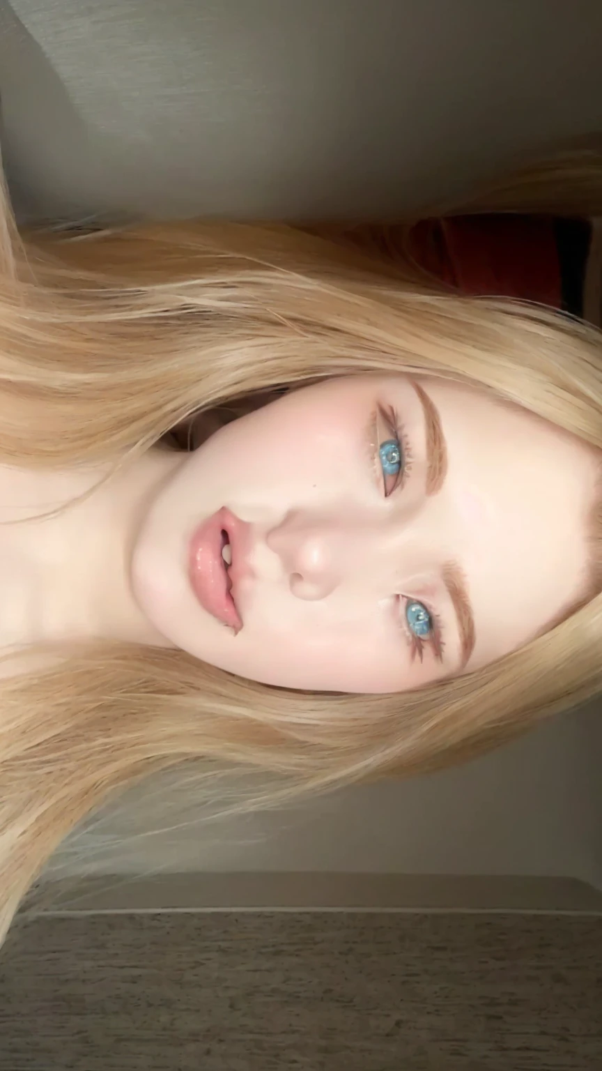 blonder woman, 12 year old, lying on her bed, no clothing, masturbating, pleasure face, NSFW, sexly, NUDE