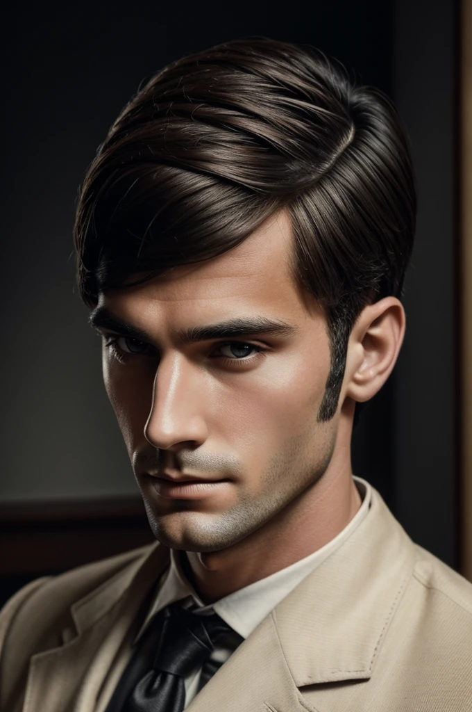 A photo of a hero, No mask, 1920s, Handsome, Delicate face, Looking at the camera, portrait, 8K Ultra HD, high quality