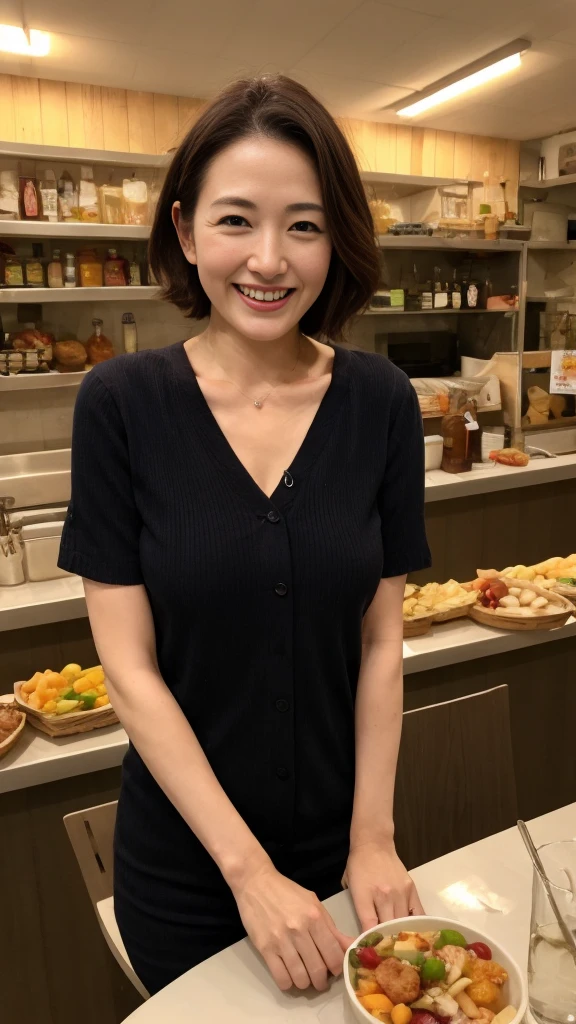 Portraiture、8K、high quality、Realistic Photographic Images、50 years old、Japanese women、Wrinkles around the eyes、、Beautiful Black Hair、short hair、short hair、light makeup、A kind smile、Laughter、Short sleeveの服、Bright colors、Casual clothing、Short sleeve、Short sleeve、mini skirt、、4K、high resolution、Realistic Photographic Images、Japanese women、45 years old、Pure Japanese humanity、Beautiful wife、Upper Body、美しいchest、chestの腫れ、chest、、light makeup、、Pure beauty、Mature Woman、A refreshing smile、Open your mouth、Black Hair、black eye、
Small restaurant、Sit on a chair、Snack Mom、Dimly lit room、counter、Shochu bottles lined up、Large bust、chestの谷間、What happened to your thighs?、