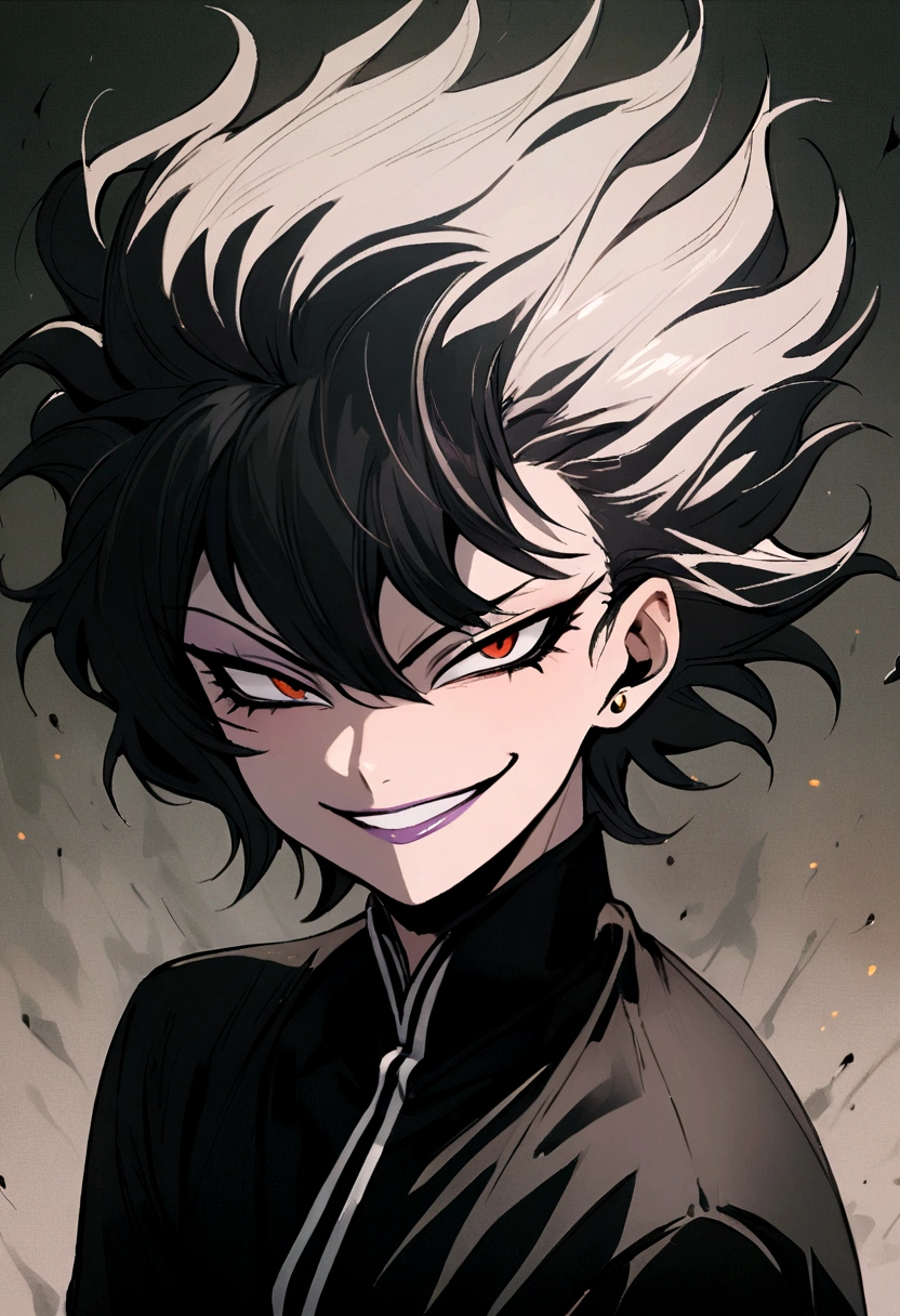 Akira Fudo, Devilman Crybaby, Male, with black clothes, smiling