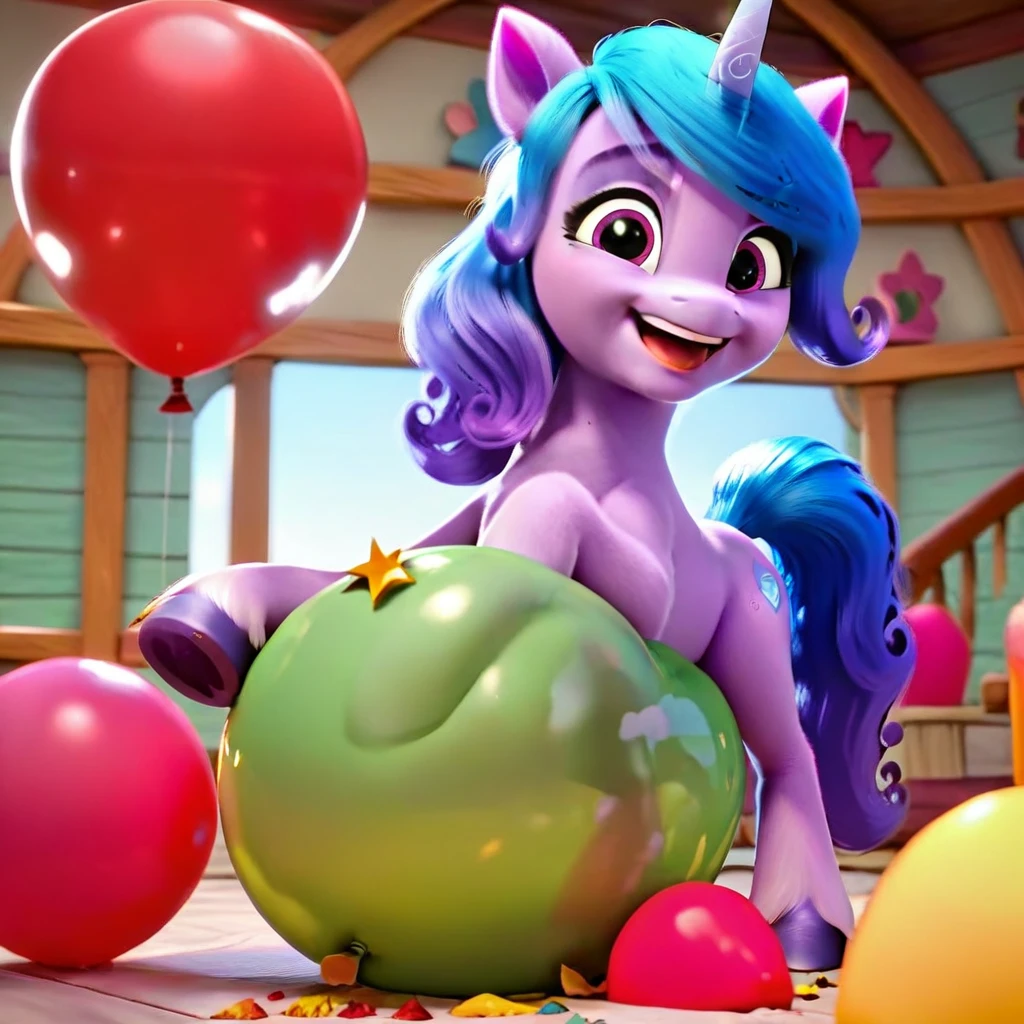 score_9, score_8_up, score_7_up, score_6_up, score_5_up, score_4_up,
female, Izzy Moonbow, solo, looner, nonpop, balloon nonpop, detailed background, party, selfie, fanservice, plot, balloon fetish, balloon support, 3d, hd, 4k, solo,
safe, rating safe,
spread legs, plot, blowing up balloons, balloon blowing, wide hips, arched back, overinflated balloon, tight balloon, necked balloon, translucent balloon, white star print on balloon, balloon inflation, bouncing, squeaking, noisy, loud,
My Little Pony: Make Your Mark, My Little Pony: A New Generation, cinematic, dynamic angle, depth of field, bloom, subsurface scattering