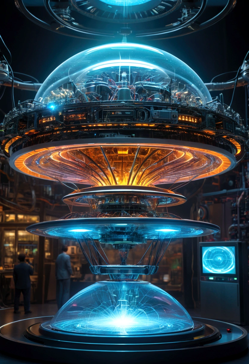 highly detailed, hyperrealistic, magnetic levitation, futuristic technology, advanced machinery, floating objects, electromagnetic fields, complex circuitry, intricate mechanisms, luminous energy, glowing effects, vibrant colors, dramatic lighting, cinematic composition, masterpiece