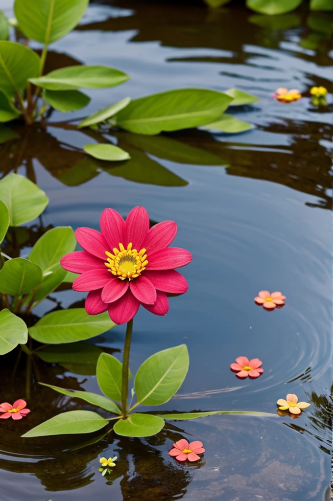 Lotto flower in a lake