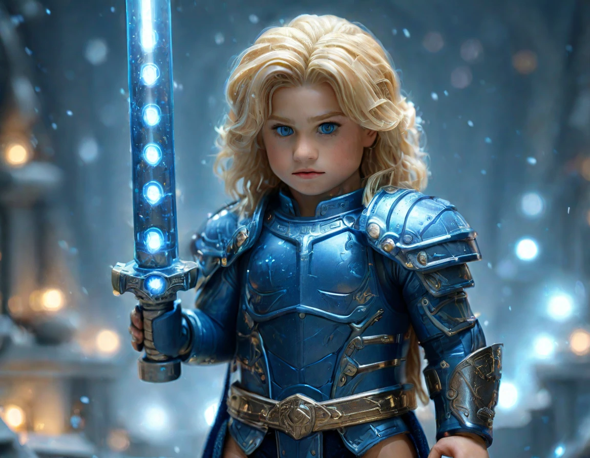 Children of Zeus in Greek Mythology,blonde, biceps,Little, blue eyes, Viewer Perspective,  milky way, Wearing blue armor