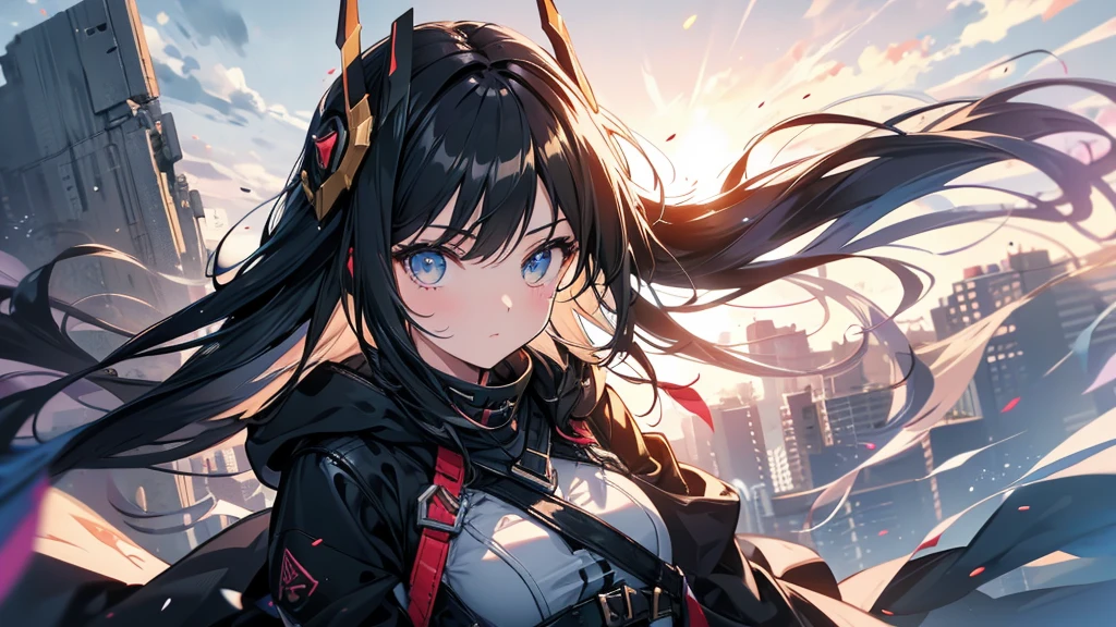 Battle in the Skies, Secret Weapon Girl,black long hair