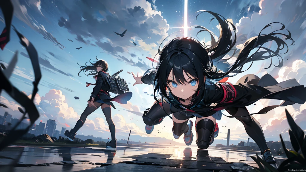 Battle in the Skies, Secret Weapon Girl,black hair