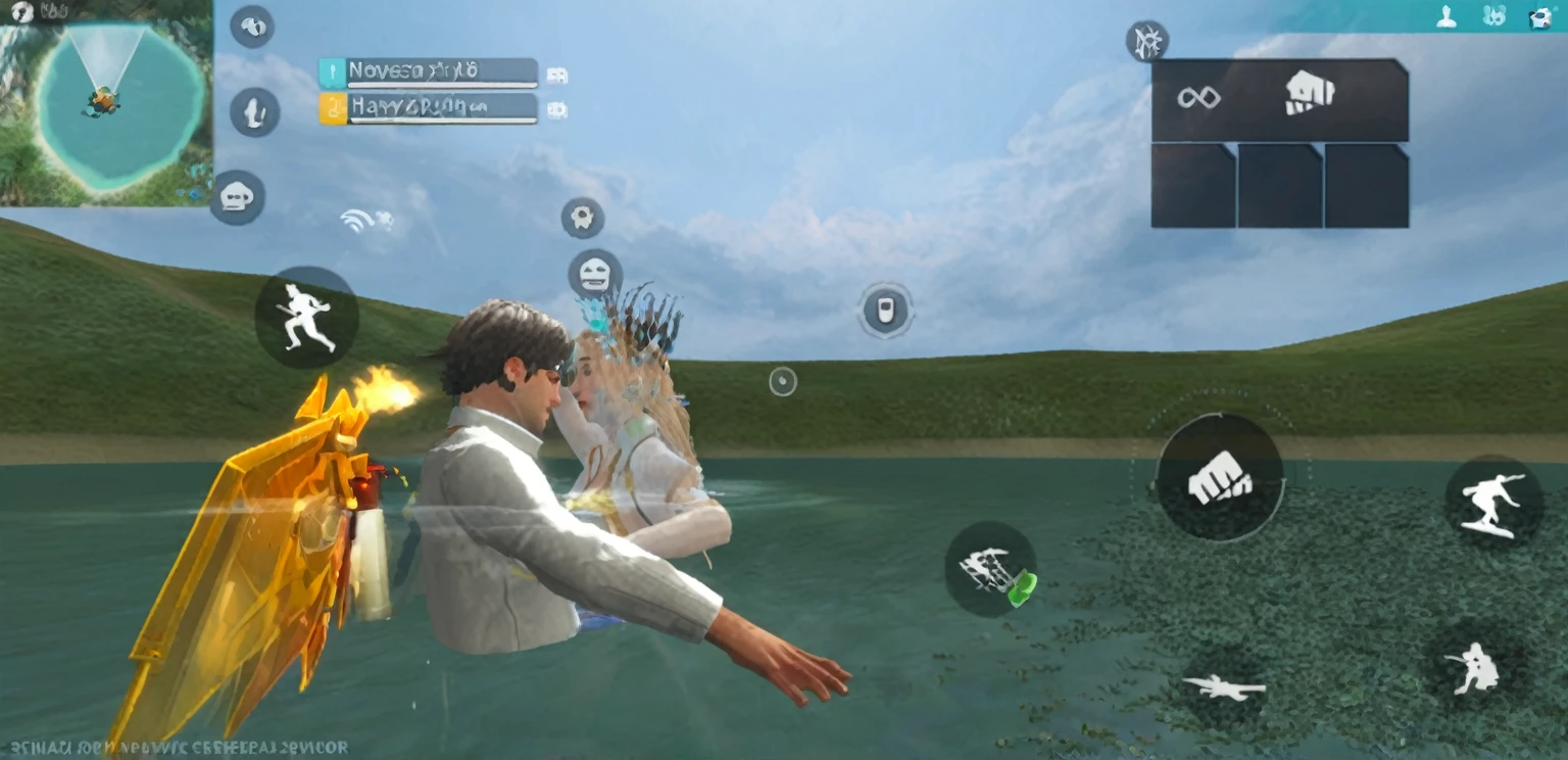 Hay un hombre que está nadando en el agua In the game, In the game, In the game, How to Play screenshot with ui, game screenshot, game screenshot, computer screenshot, In the game screenshot, game screenshot simulador de vida, In the game graphic, Action scene screenshot, How to Play still, video game screenshot, How to Play screenshot, How to Play, fps game