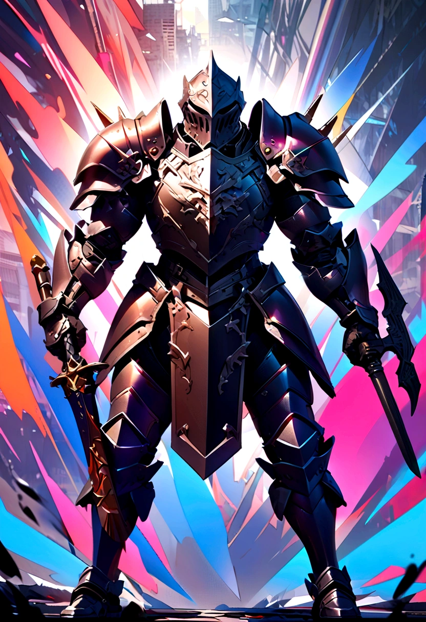 Combat Actions, Holding Weapons, Full Body, Super Sexy ,ultra-detailed, ((High resolution)),((high detailed)),knight Armor, Frontal