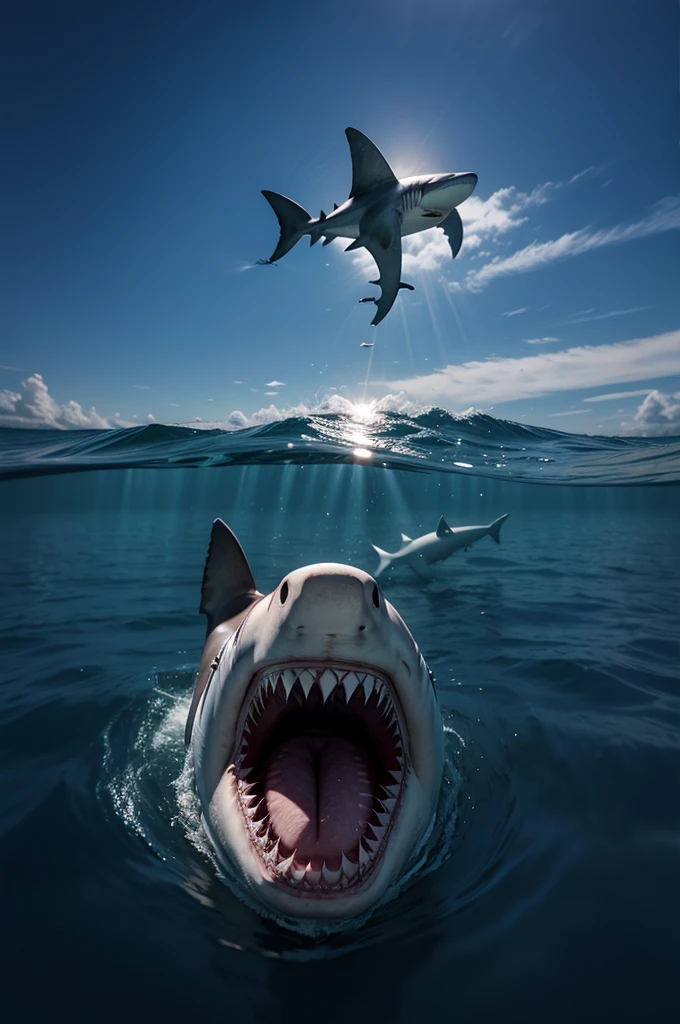 Shark flying in the sky, tenebrosa 
