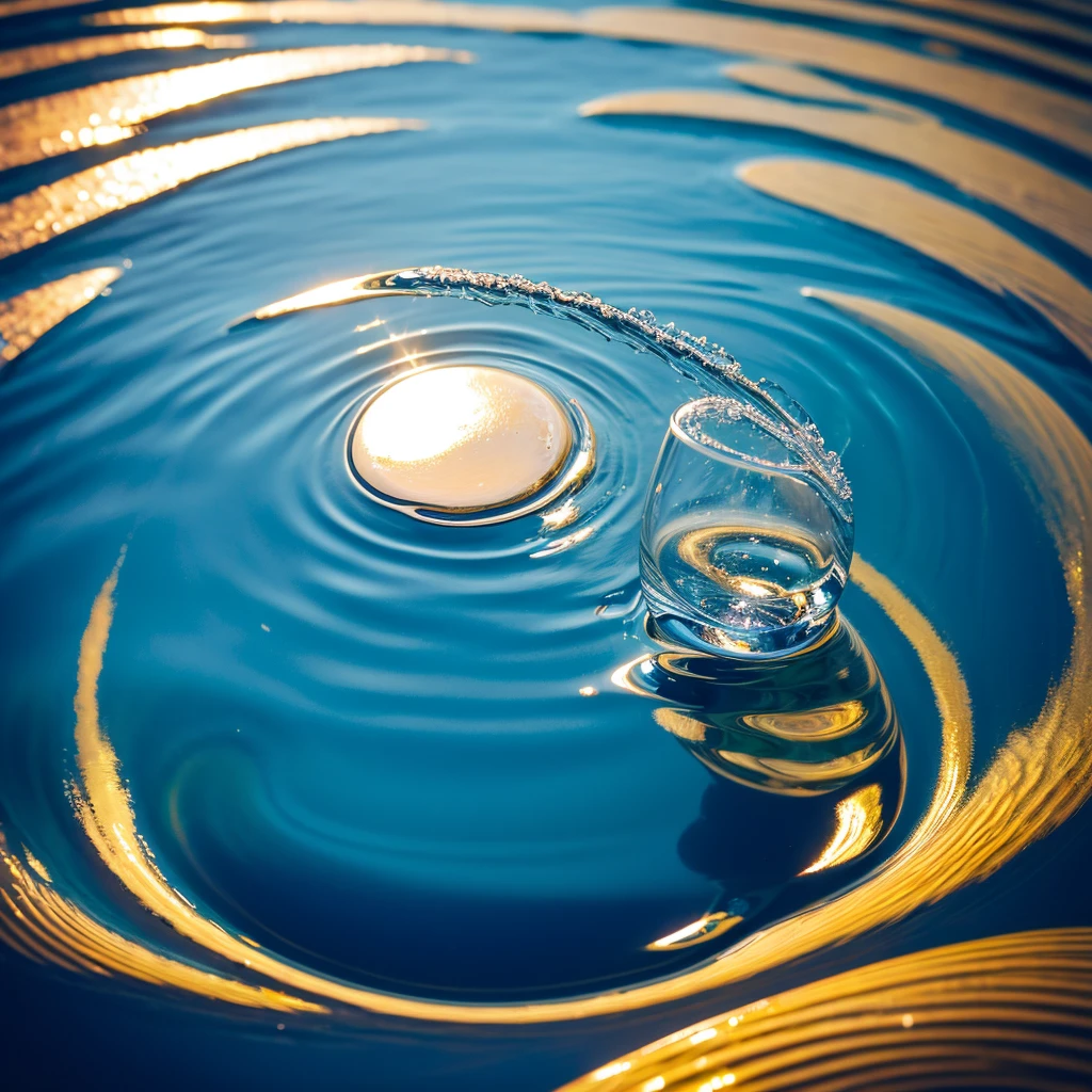 A drop of water creates a ripple々Shii