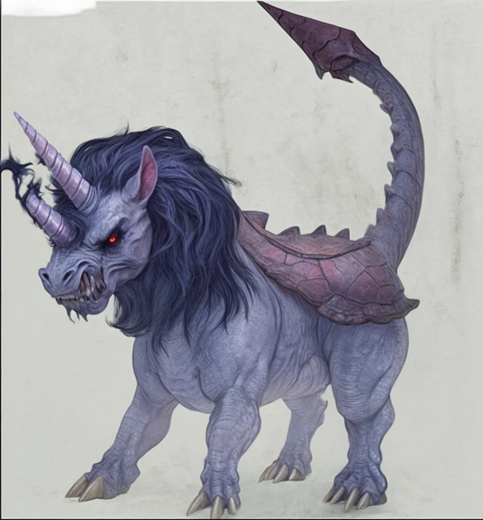 beast，ferocious，monster，bloodthirsty，robust，unicorn，scale and shell