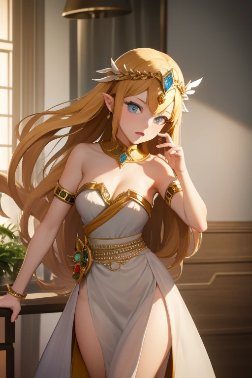 So Sexy and hot Princess Zelda in long dress