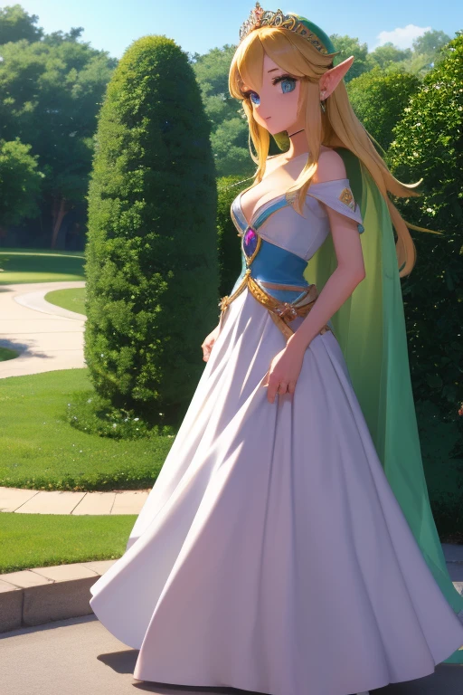 So Sexy and hot Princess Zelda in long dress