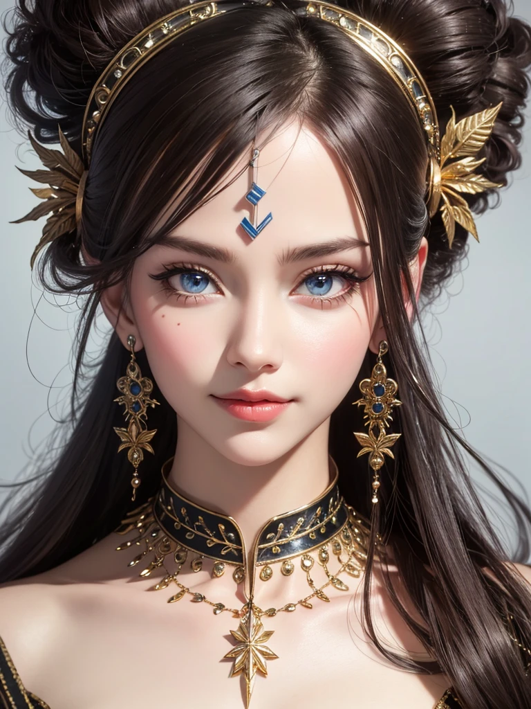 eye reflection, musical note hair ornament, UHD, retina, masterpiece, ccurate, anatomically correct, textured skin, super detail, high details, high quality, best quality, highres, 1080P, HD, 4K, 8k, 16k