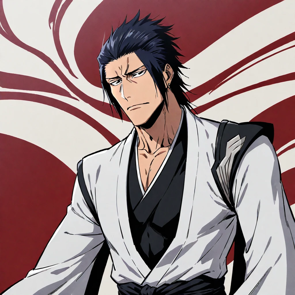 captain aizen sosuke from bleach, ((medium quality)), ((medium quality))