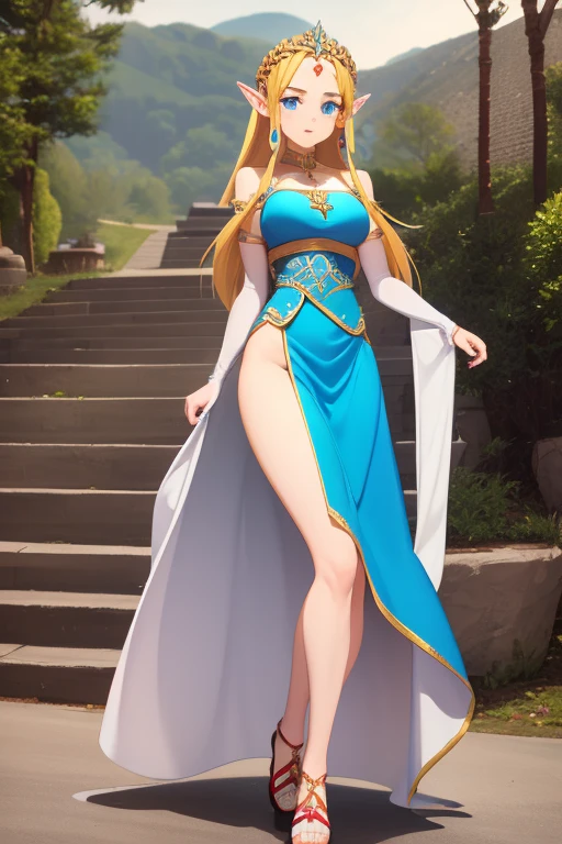 Princess Zelda in long dress