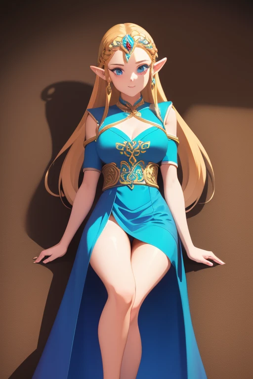 Full body, Princess Zelda as a humanoid possum, big breasts, in a black maid's outfit with white skirt and white pantyhose with clip on the skirt, she has short black hair and blue eyes, she is inside a cave, 16k, highres, best quality, award-winning, high details, anatomically correct, masterpiece, UHD, ccurate, retina