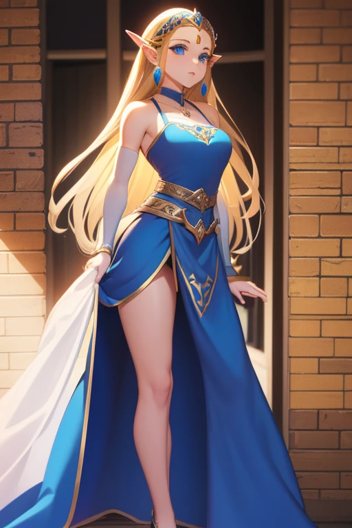 So Sexy and hot Princess Zelda in long dress