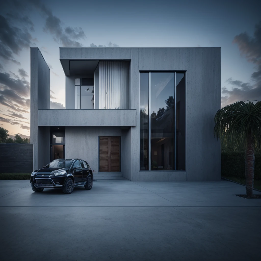 photorealistic,modern house,facade,modern house facade,512k,high detailed,phot real, award winning
