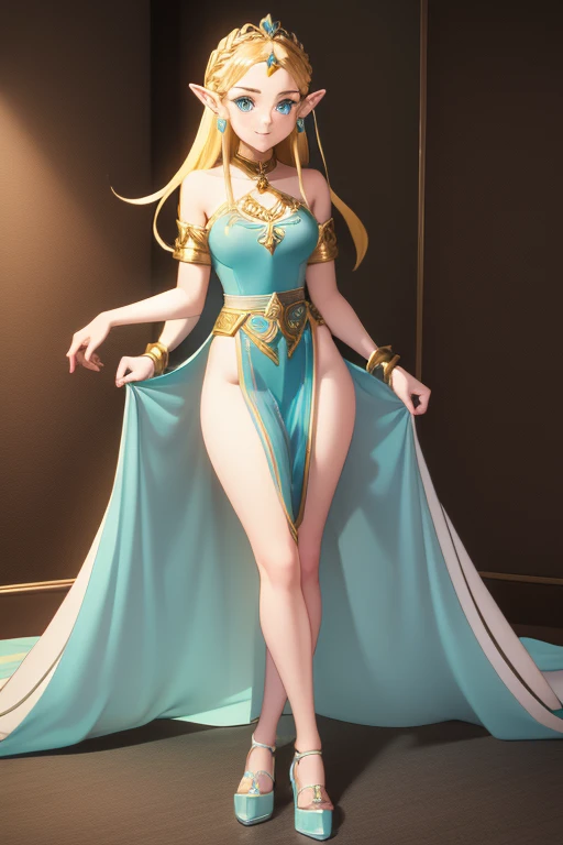 So Sexy and hot Princess Zelda in long dres