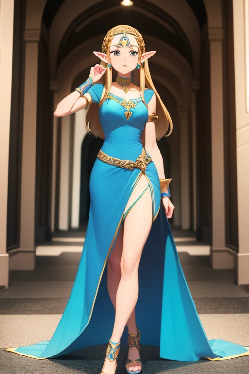 So y and hot Princess Zelda in long dress