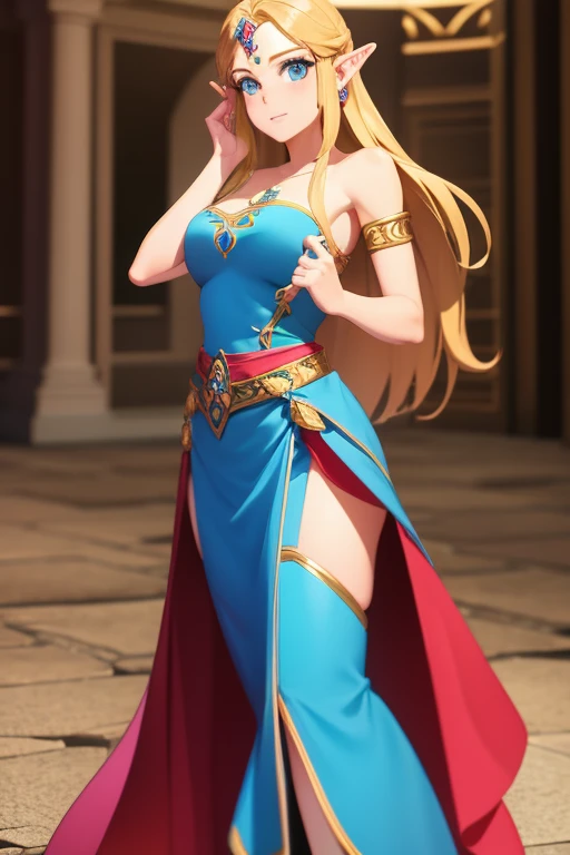 So Sexy and hot Princess Zelda in long dres