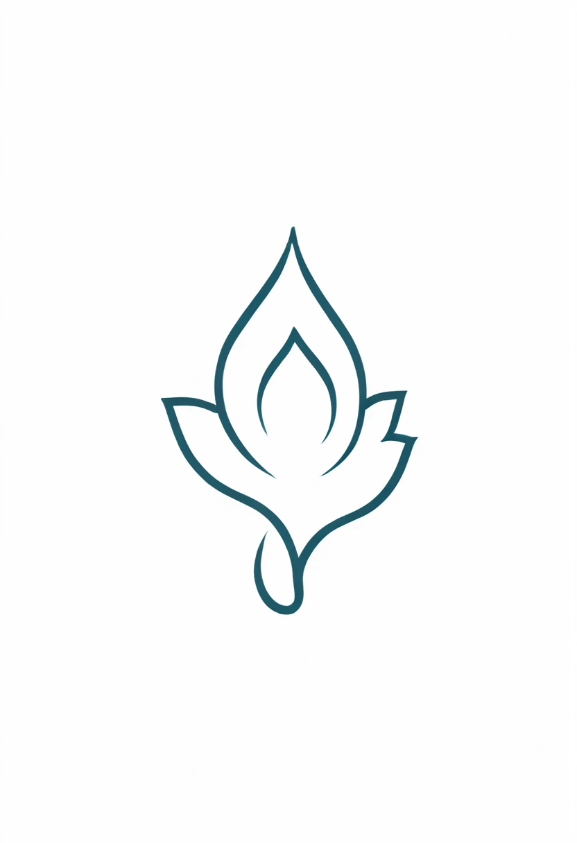 Minimal line logo of lotus, pencil art --v 5
