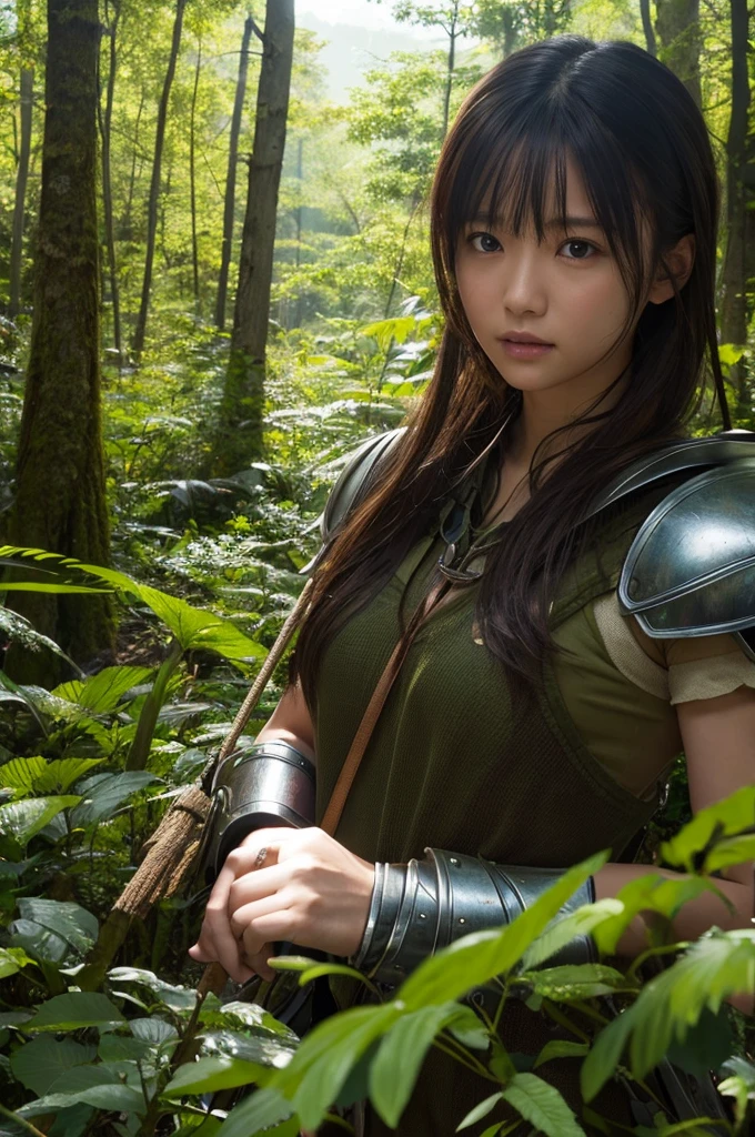 in the forestの女騎士、in the forest、Exposed Armor、masterpiece、Highest quality