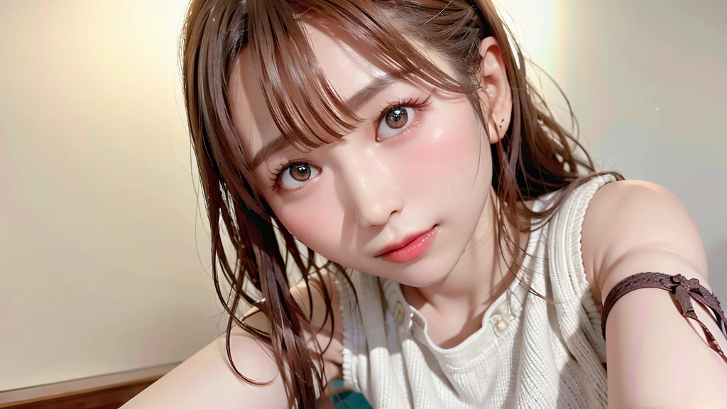 Highest quality, Realistic, Perfect Human Anatomy, Very detailed, Very delicate and beautiful, Raw photo, Professional Lighting, Illumination, Depth of written boundary, Single focus, whole body, Skinny Japanese woman, 30-year-old woman, Brown Hair, Small Head, Beautiful Eyes, True Face, Realistic skin, Fine grain,long hair