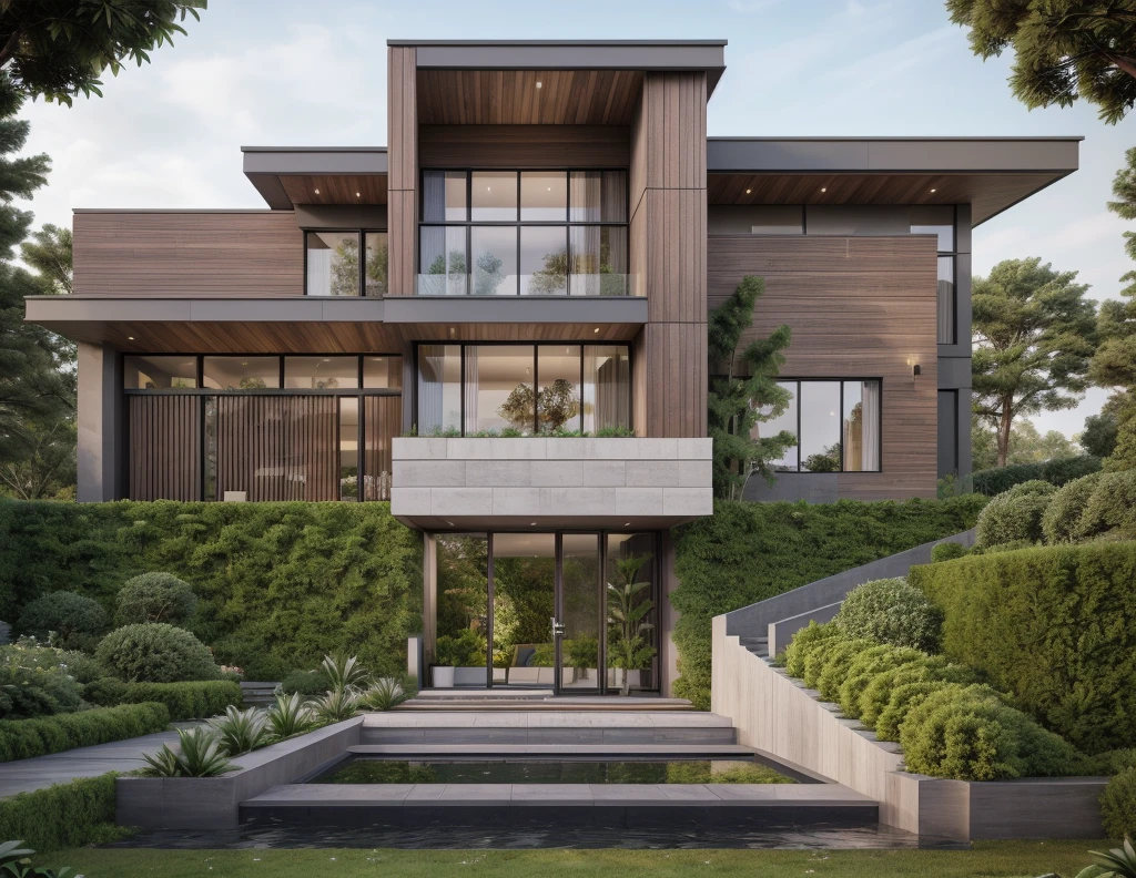 ((best quality)), ((masterpiece)), (detailed), perfect face, ((Masterpiece)), (best quality), (ultras Realistic), 8k, Raw photo, a rendering of a modern house with vietnamese roof anh brick yard , realistic garden, contemporary house, exterior design, wide establishing shot, modern house, in style of simplified realism, concept house, realistic building, front elevation view, wide angle exterior 2022, inter dimensional villa, building facing, sharp focus ilustration hq, modern style, realistic establishing shot, concept house, wide angle exterior 2022, precise architectural rendering, inter dimensional villa, award-winning render, front-view, mid-view, detailed rendering, architectural render, architecture render, modern house, architectural visualization, realistic architecture, insanely detailed rendering, exterior , trees landscape, sky wood paneled ceiling, a rendering of a modern house with a garden, precise architectural rendering, high quality rendering, award-winning render, professional render, beautiful 3 d rendering, beautiful rendering, architectural rendering, a photorealistic rendering, luxcore render, stunning render, an award winning digital render, beautiful rendered, high-quality render, architectural 3 d render, artistic render, a view of a garden with lots of flowers and plants, in a cottagecore flower garden, cottagecore flower garden, lush flowery outdoors, garden with flowers, flower garden summer morning, lots of plants and flowers, lush garden surroundings, lush chic garden, with a french garden, lush plants and flowers, home and garden, garden at home, homes and gardens, permaculture, with a garden, sustainable architecture, gardening, green house, homes and garden magazine, beautiful house on a forest path, vegetal architecture, a rendering of a modern house with a small balcony and a bancony , precise architectural rendering, modern house, contemporary house, concept house, street,