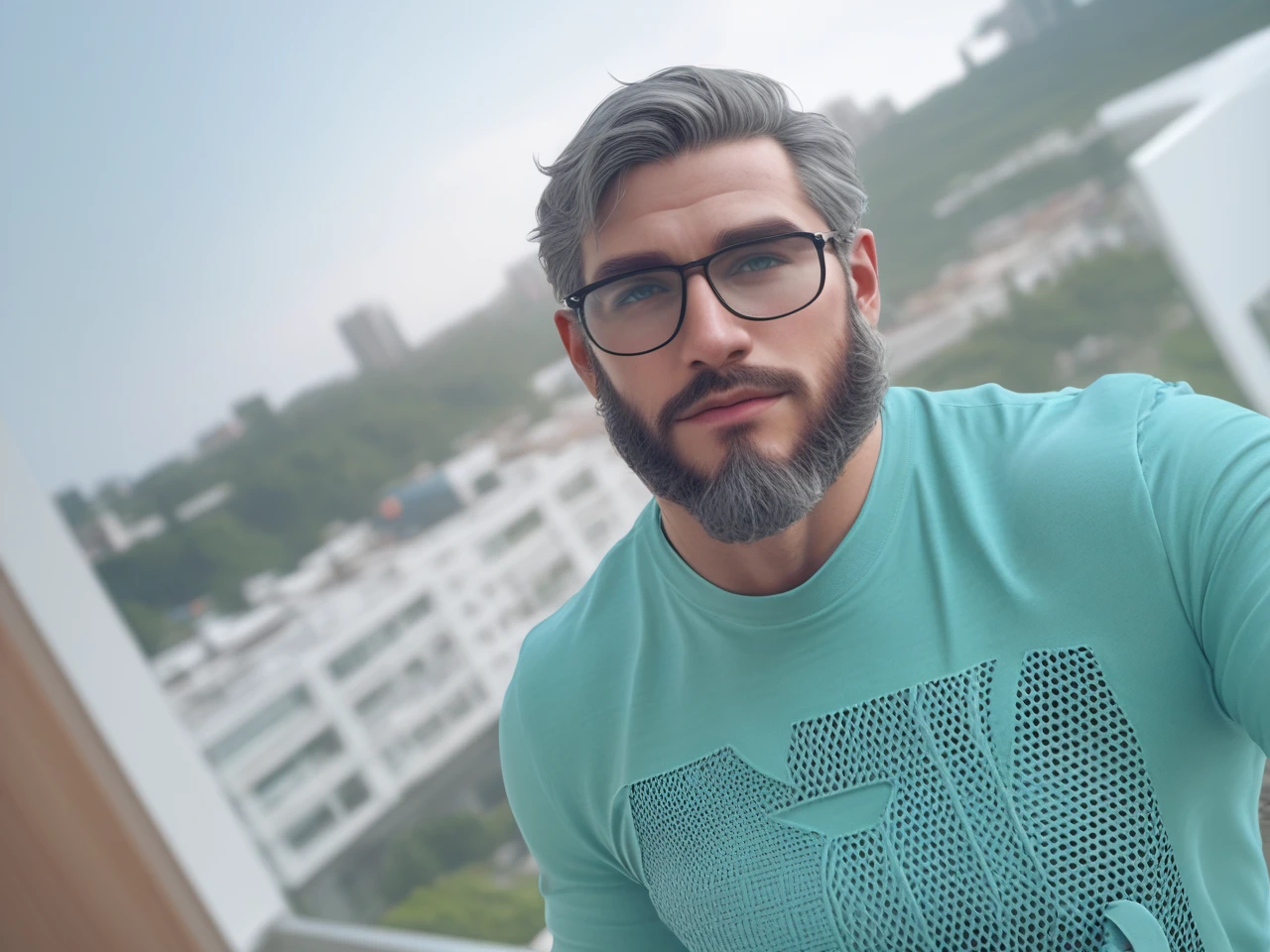 score_9, score_8_up, realistic, a handsome mature man, 45 years old, beard, gray hair, wearing a suit, in the background a luxurious office