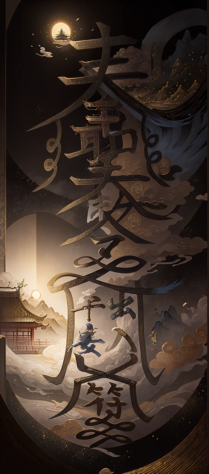 An ancient Chinese painting, ancient Chinese background, mountains, rivers, auspicious clouds, pavilions, sunshine, masterpieces, super detail, epic composition, ultra HD, high quality, extremely detailed, official art, unified 8k wallpaper, Super detail, 32k -- v 6
