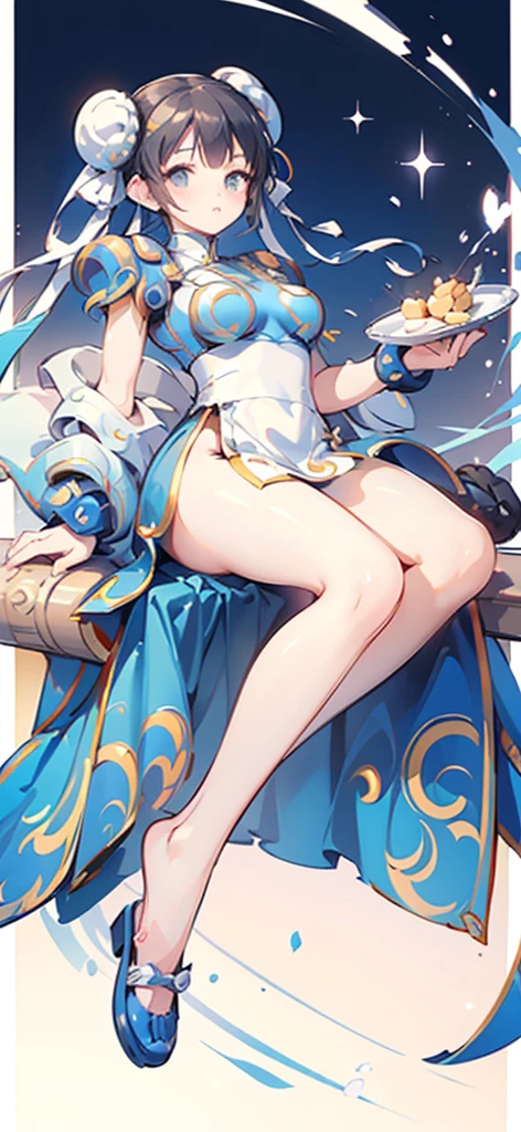 (Chun-Li:1.4),((masterpiece)), ((best quality)), ((ultra detailed)), ((kawaii)), cute, (lovely), ((extremely detailed)), ((8K)), (beautiful), full body,solo,tiny breast