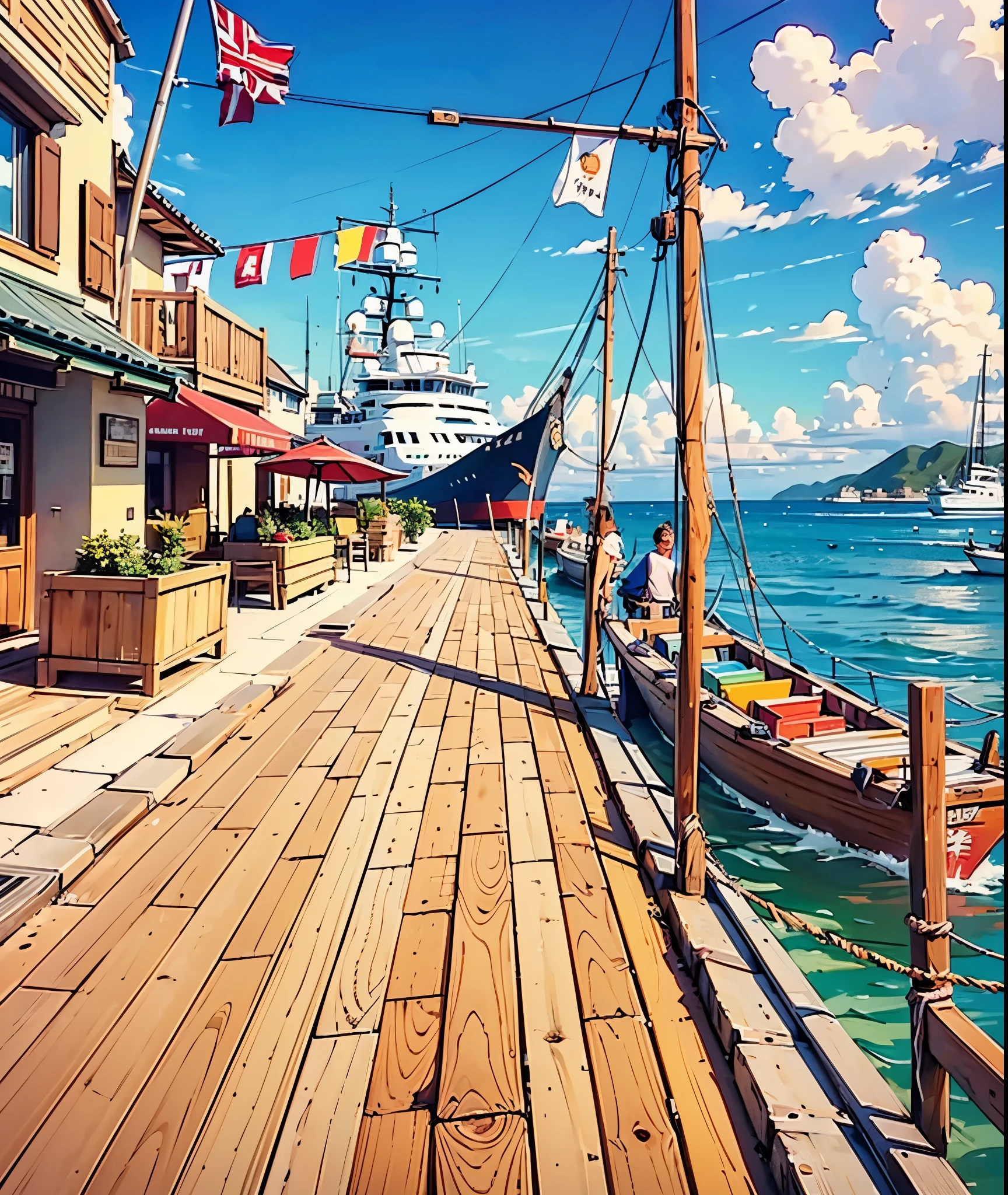 many ships and pleasure yachts sail out to sea, small ships in the distance, many ships in the distance