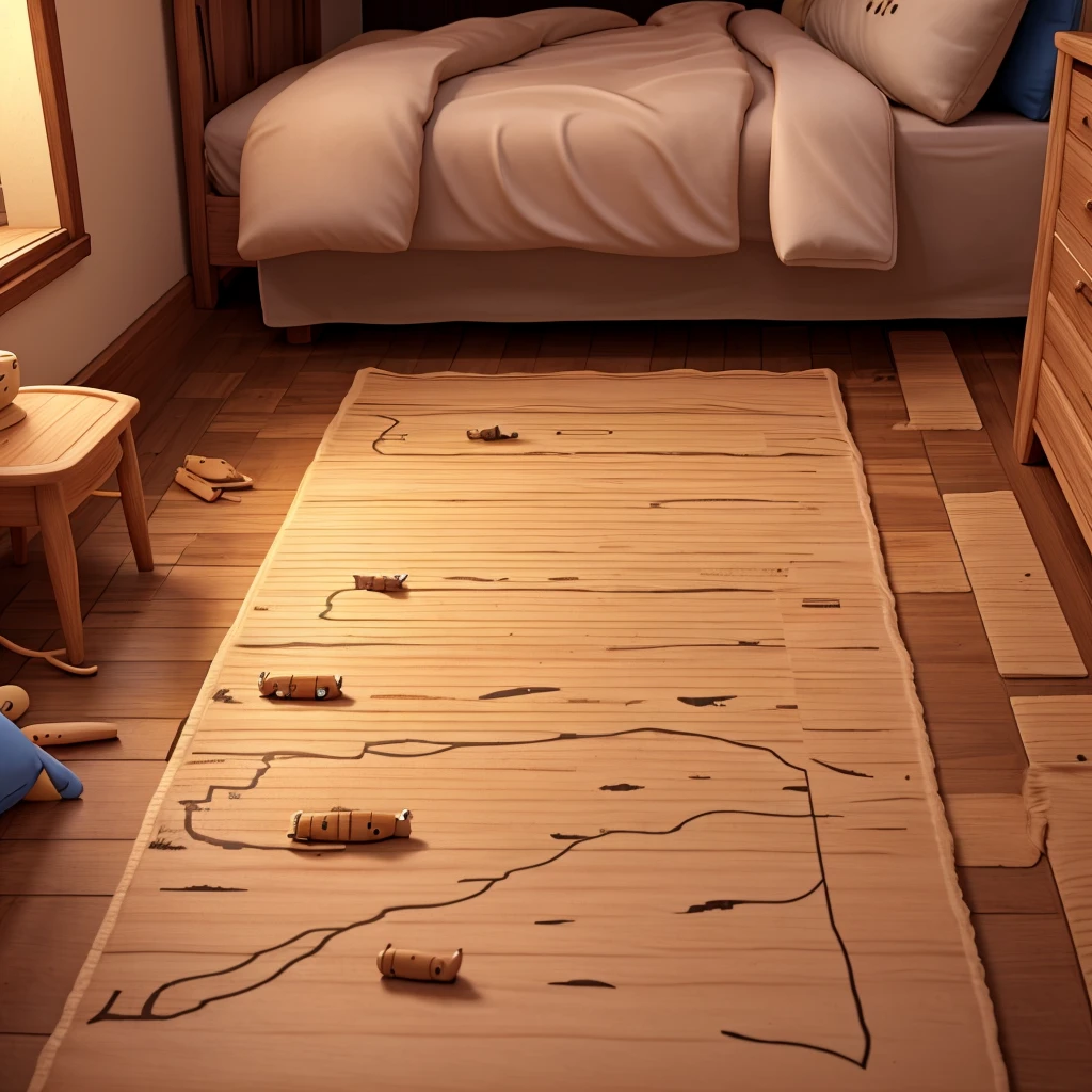 House illustration、Under the bed、Termite Path Map、