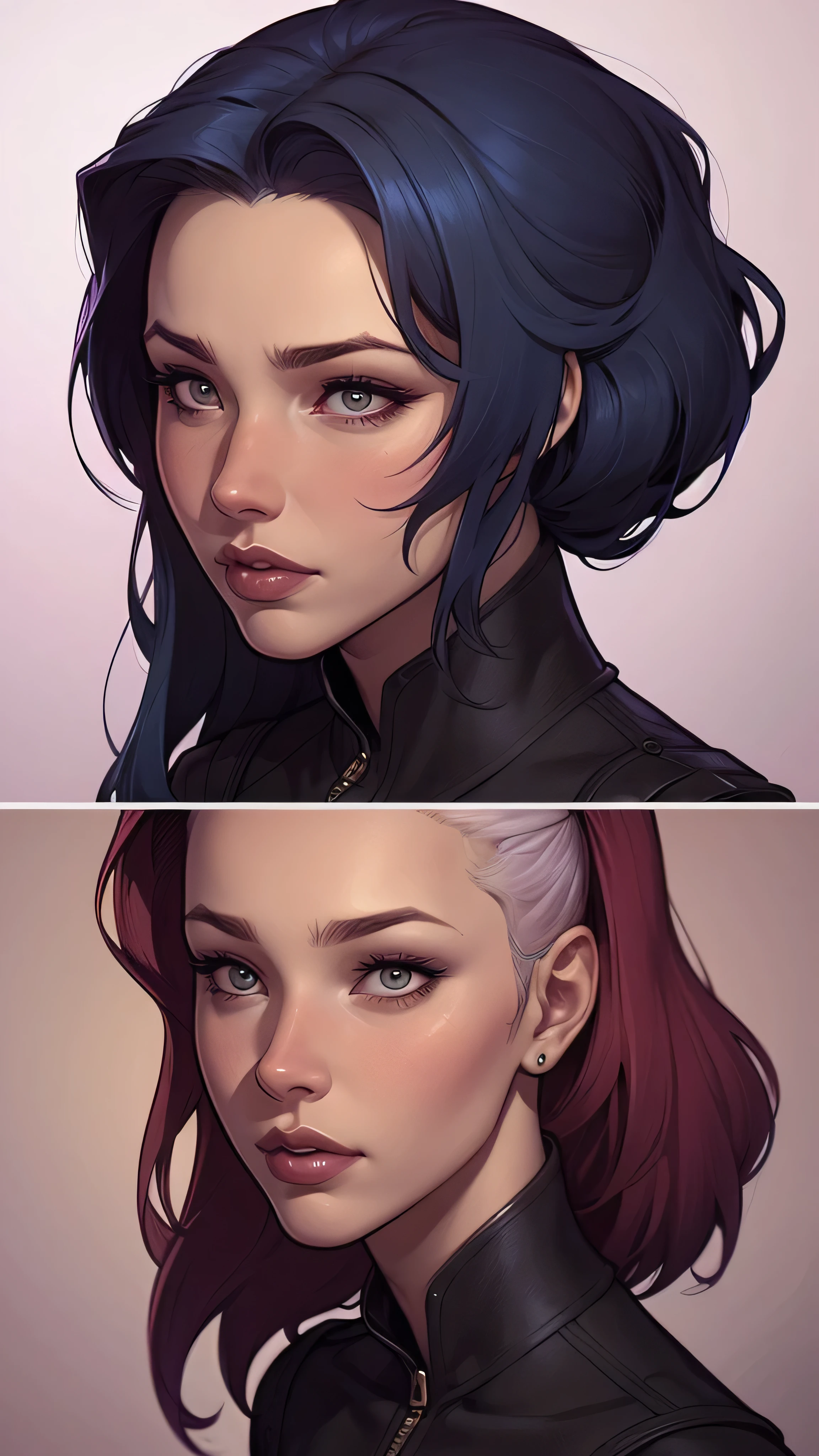 a drawing of a woman with black hair, charlie bowater art style, arte do personagem Charlie Bowater, drawn in the style of type germ, style of charlie bowater, type germ. high détail, type germ style, close-up character portrait, type germ portrait, style type germ, neoartcore e charlie bowater